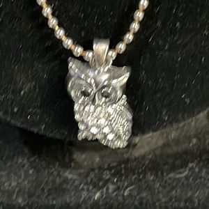 New Owl Necklace on a 20” silver chain